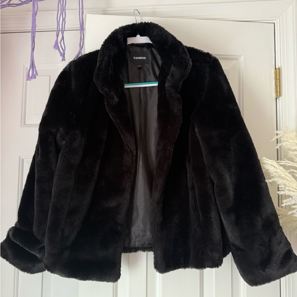 Express Black Teddy Jacket